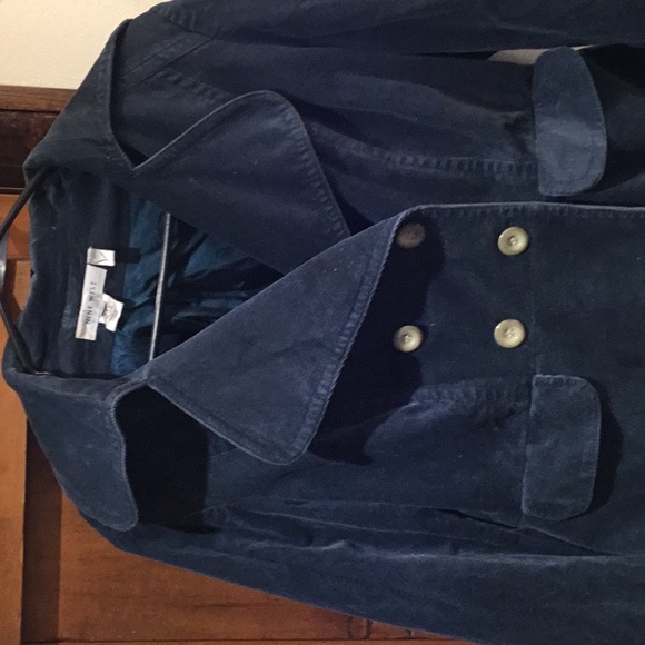 Turquoise corduroy pea coat